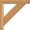 Ekena Millwork Traditional Block Rough Sawn Bracket w/ Offset Brace, Western Red Cedar, 4"W x 18"D x 18"H BKT0402X18X18TRA05RWR - alternate 2